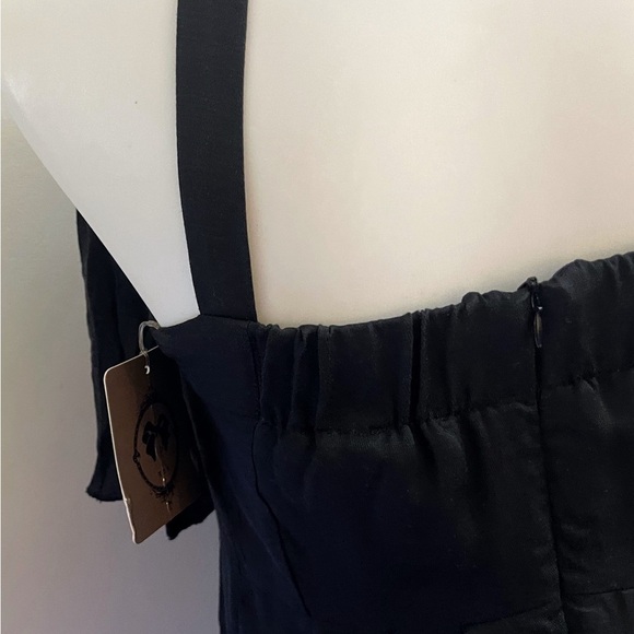 TOV Holy Black Ruched Mini Dress Party LBD Office Holiday - Picture 2 of 4